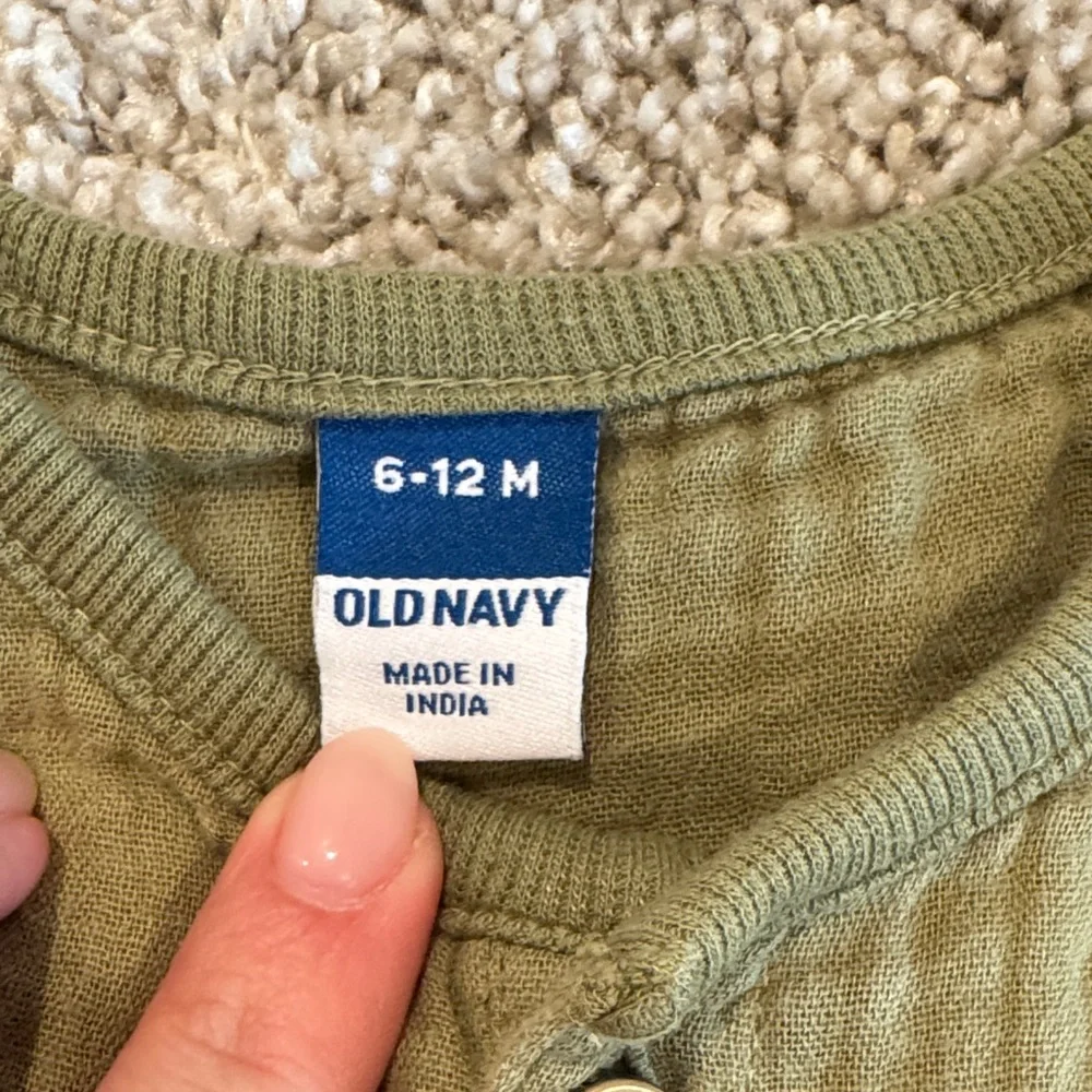Old Navy Olive Baby Romper 6-12 Months